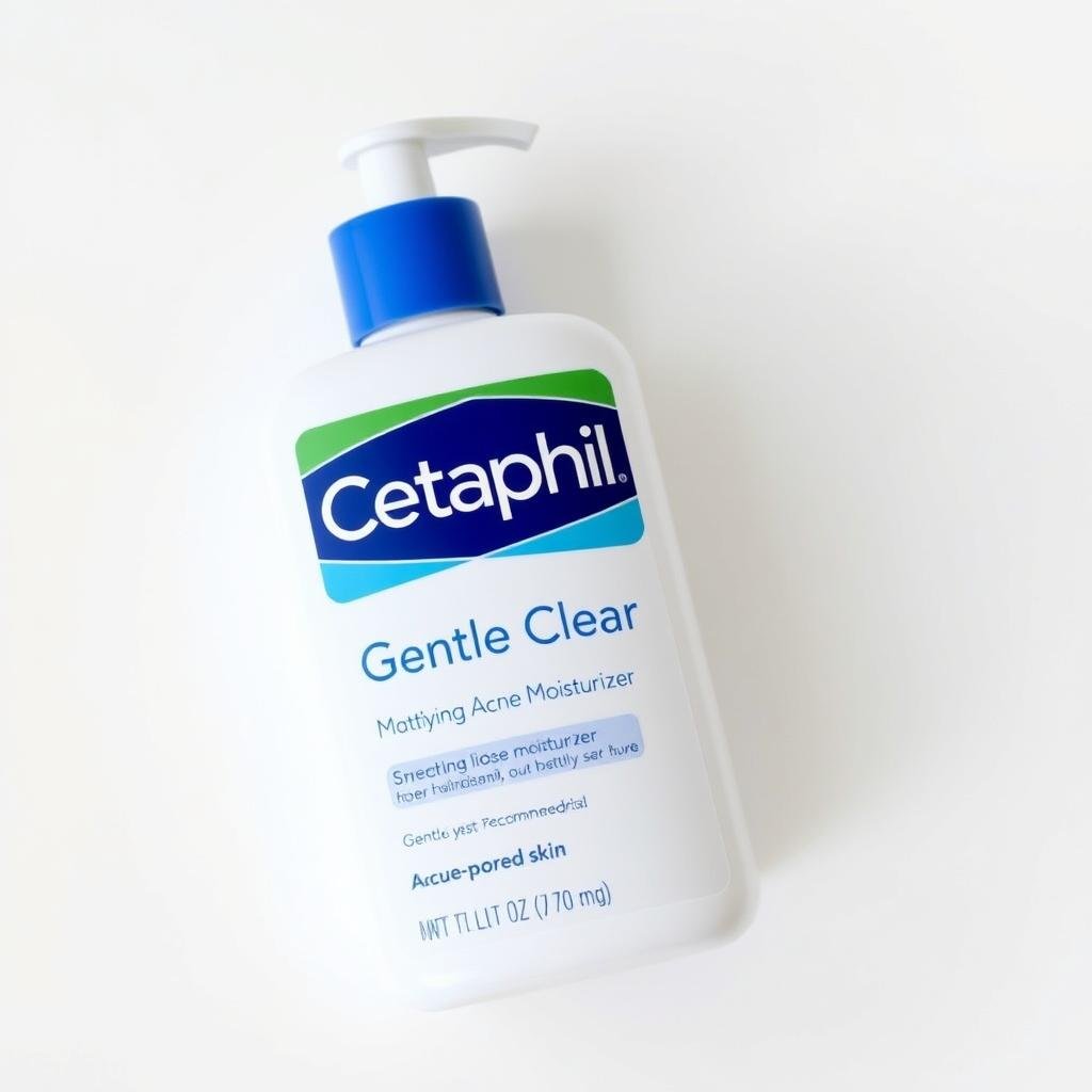 Cetaphil Gentle Clear Mattifying Acne Moisturizer bottle shown as effective acne treatment