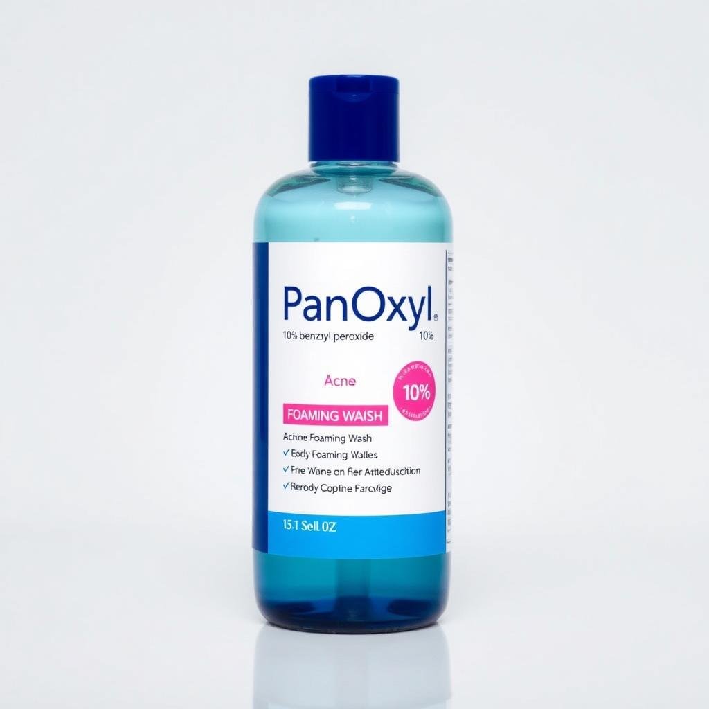 PanOxyl Benzoyl Peroxide Acne Foaming Wash bottle among best acne treatments
